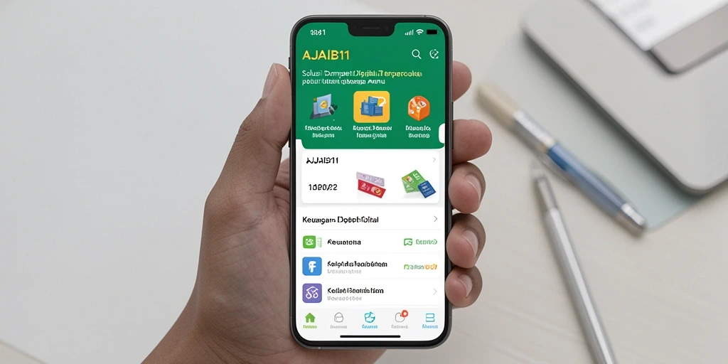 Antarmuka pengguna AJAIB11 yang sederhana dan efisien untuk Dompet Digital.