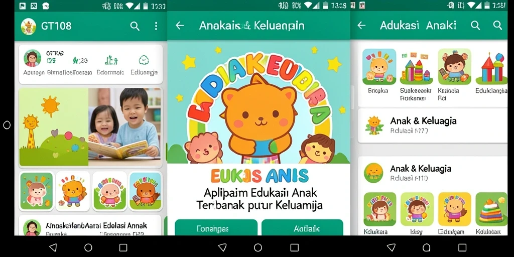 Screenshot antarmuka GT108 menampilkan fitur edukasi yang menarik.