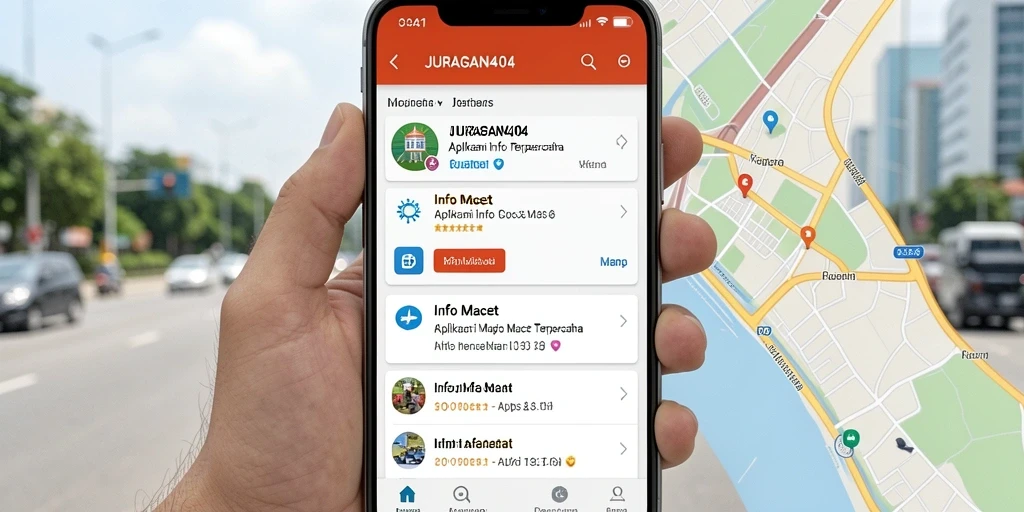 Tampilan antarmuka JURAGAN404 dengan peta lalu lintas terkini.