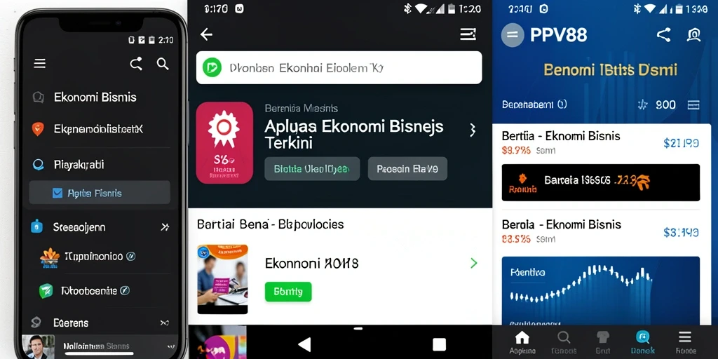 Antarmuka aplikasi PPV88 dengan berita ekonomi bisnis terbaru.
