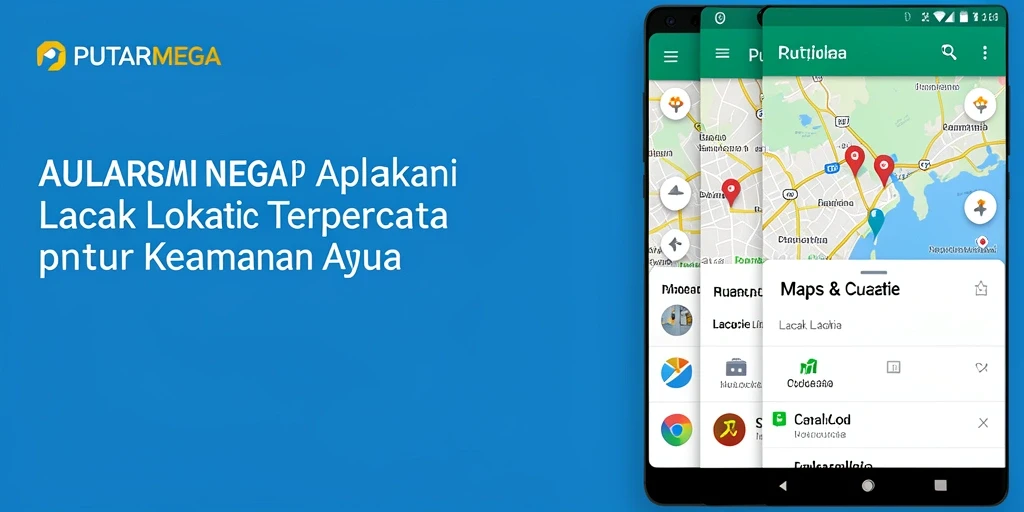 Tampilan antarmuka aplikasi PUTARMEGA untuk Lacak Lokasi dengan fitur canggih.