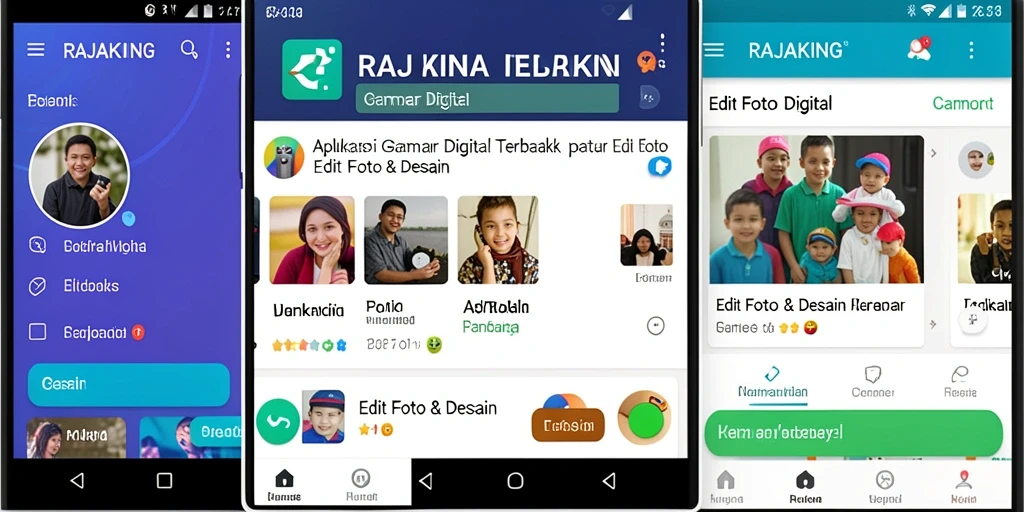 Tampilan antarmuka aplikasi RAJAKING untuk Gambar Digital yang menarik.