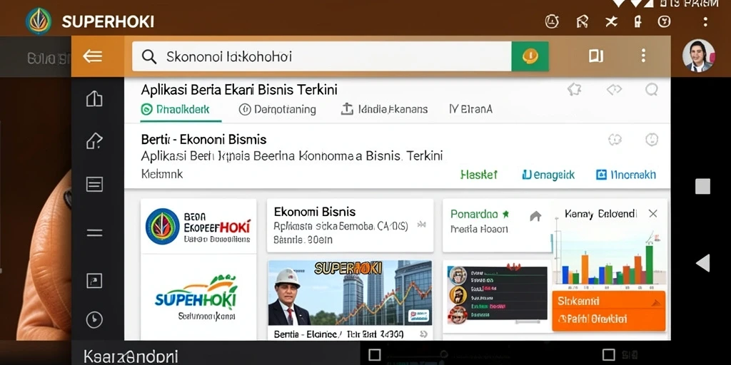 Tampilan antarmuka aplikasi SUPERHOKI yang informatif dan menarik.