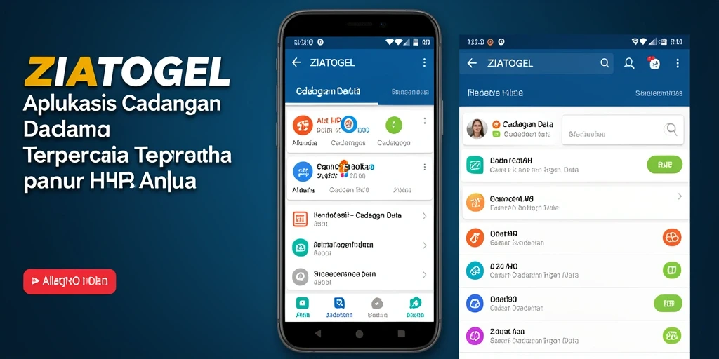 Tampilan antarmuka ZIATOGEL yang sederhana dan fungsional.
